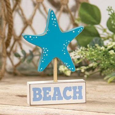 Starfish on Beach Wooden Sitter - The Fox Decor